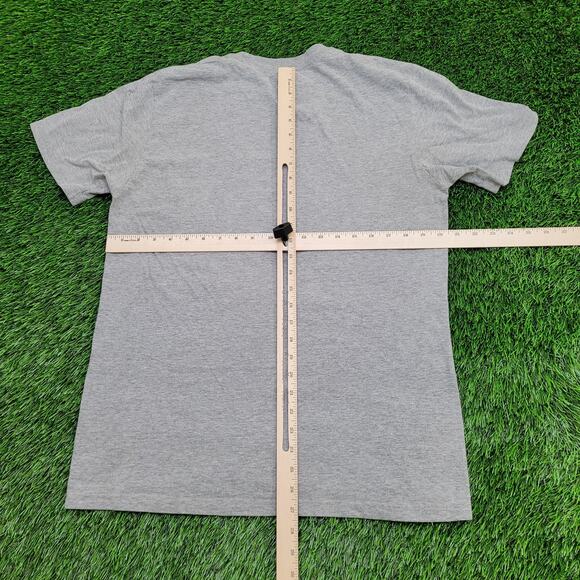 NIKE Shirt Medium 20x27 Heathered-Gray Neon Spellout - Picture 3 of 12